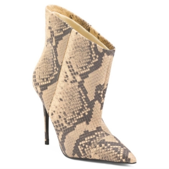 🖤🔹️Good American 🔹️Slouchy Snakeskin Stiletto Ankle Boots - Picture 5 of 6